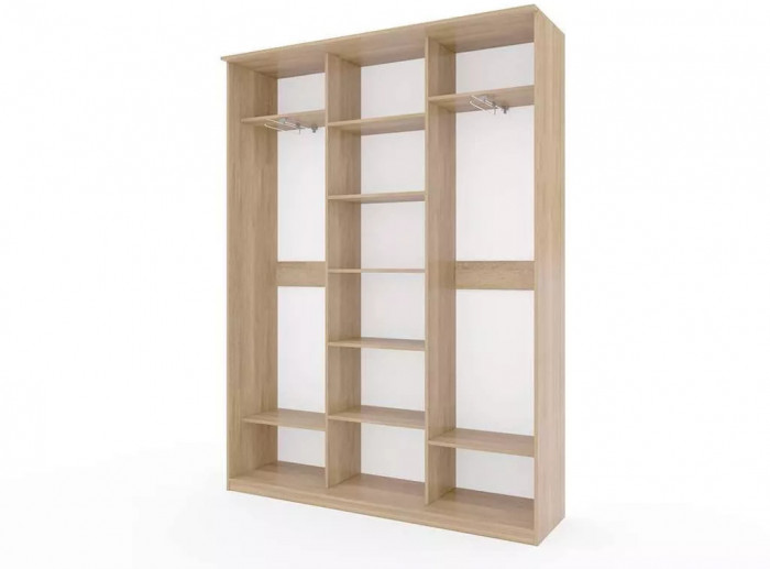 Шкаф купе Модерн 2076х450 3-х дверный 3-х секционный зеркало ясень