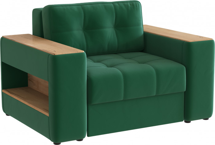 Кресло-кровать "Доро", Изумруд/МДФ дуб канадский