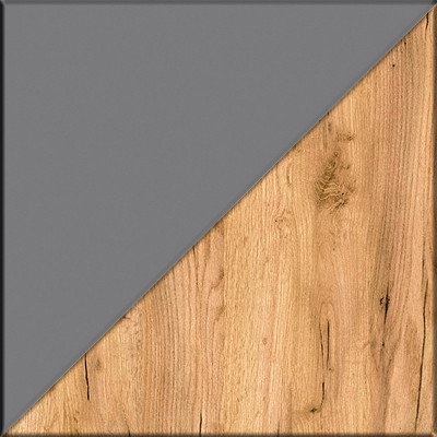 Остин 16.394.01 Шкаф-витрина(тумба), цвет серый графит/дуб крафт золотой, ШхГхВ 80х41,9х99,3 см.