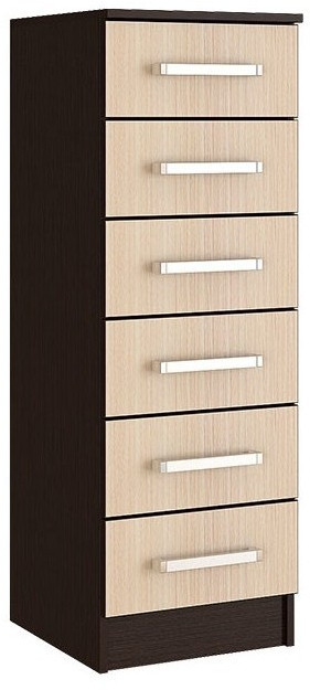 Модульная спальня Фиеста ЛДСП композиция 2 (Венге / дуб беленый)