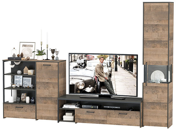 Трувор Гостиная 022, дуб гранж песочный/интра