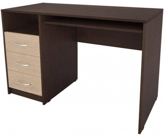 Стол письменный ПС-02 (с ящиками) (Белый)