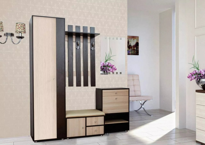 Прихожая Мини-Лайт компл. 6 венге/ясень шимо светлый