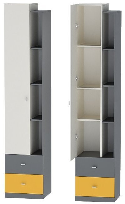 Модульная детская Клео набор 5 (Графит/Миндаль/Океан)