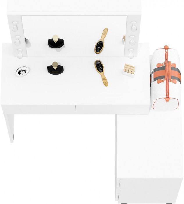 Стол косметический с подсветкой 110, белый