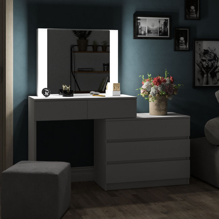 Стол косметический с подсветкой 110, белый