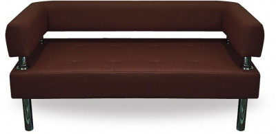 Диван Бизнес 180, экокожа, коричневый