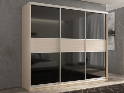 Шкаф-купе Кааппи 12 Дуб молочный 210х45х230 см