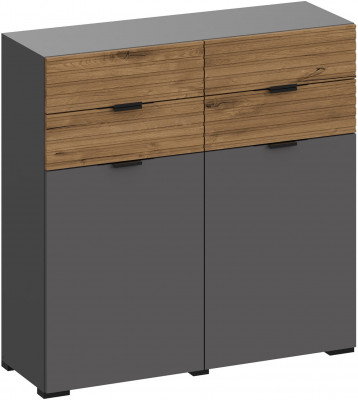 Многофункциональная тумба Ома ТБ-3613, Графит/Дуб Тортуга