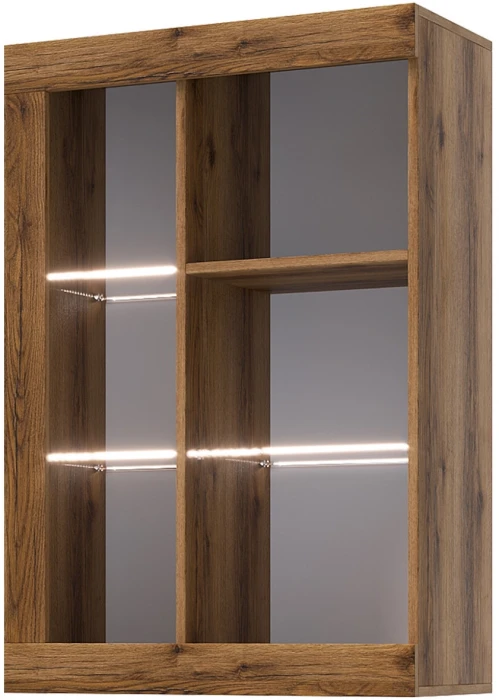 Прага Витрина универсальная ЛДСП Дуб Делано/Графит