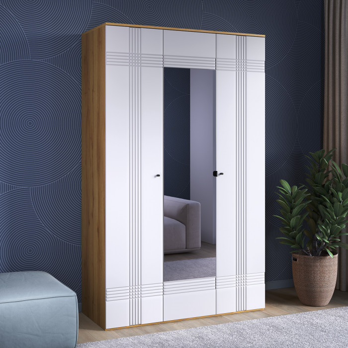 Шкаф распашной трехдверный Вега Саксония