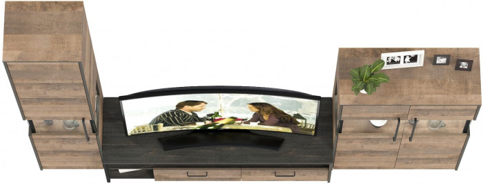 Трувор Гостиная 026, дуб гранж песочный/интра