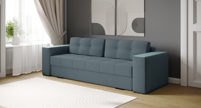 Диван раскладной Нави, серый/мдф бриз