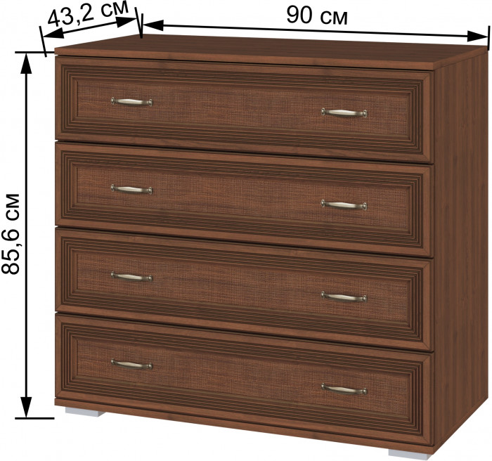 Модульная спальня Ливорно, набор 1, Орех донской