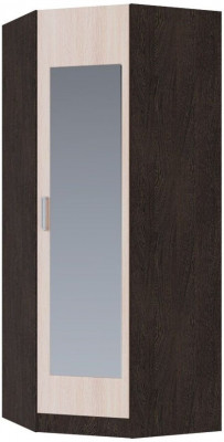 Эрика Шкаф угловой с зеркалом венге/дуб молочный
