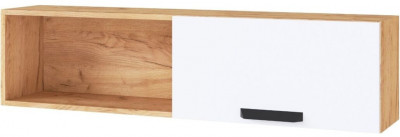 Квартет-13 Полка навесная 1200 дуб крафт золотой/белый