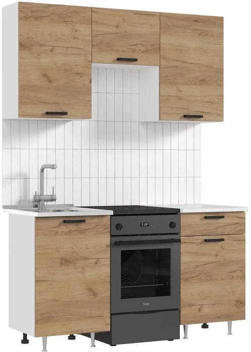 ЛДСП Кухня Рио NEW 1,5м дуб крафт