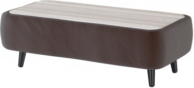 Стол журнальный Пай коричневый/мдф сандал белый