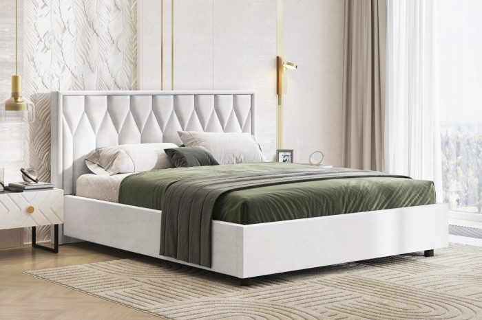 Кровать-10М с подъёмным основанием 1600 белая