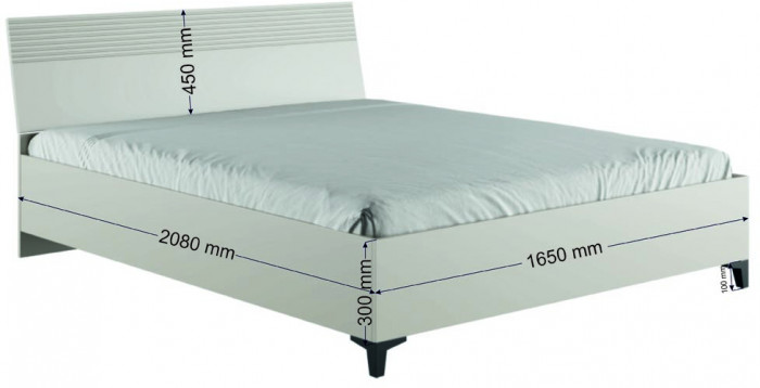 Кровать с основанием Ника (1,6м), Бежевый, Кашемир