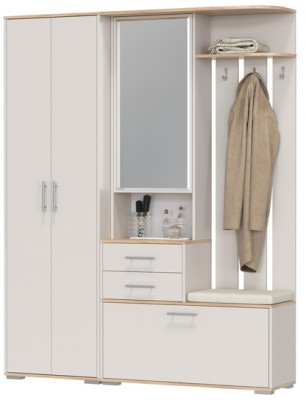 Прихожая 2-3430+2-3431дкз/к.с Домино - Комплект для прихожей, дуб крафт золотой/кашемир серый