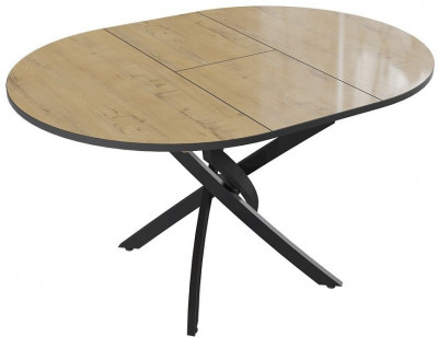 Diamond Стол обеденный тип 3 (Черный муар/Бунратти глянец)