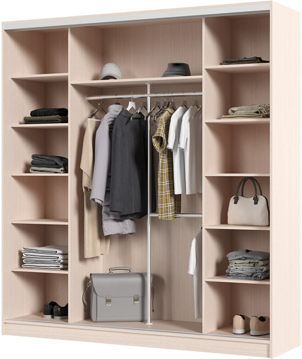 Альянс 2,0 шкаф-купе (2000*2200*610 мм) дуб белфорд/дуб белфорд