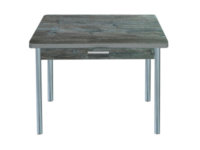 Симпл стол обеденный раскладной с ящиком / сосна пасадена/металлик