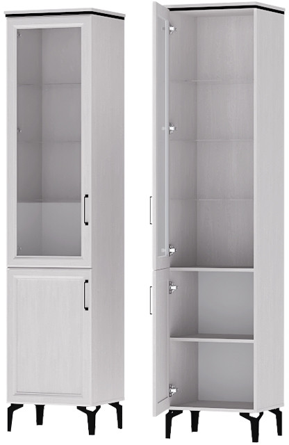 Шарм Шкаф Шк-1 Ясень Анкор Светлый/Рамка/Стекло