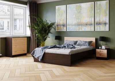 Модульная спальня Ронда, Венге/Дуб молочный