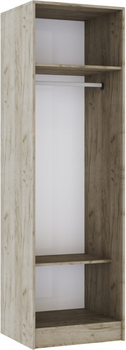 Шкаф однодверный Колибри-Лофт, Дуб крафт серый/Графит серый