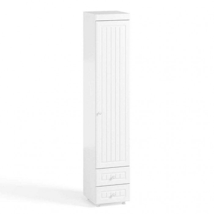 Шкаф-пенал 1дв. (гл.560) с ящиками Монако МН-35 белое дерево