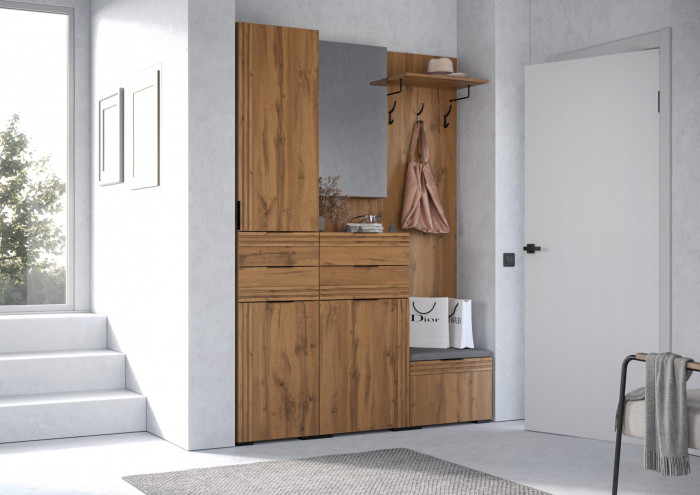 Прихожая Нао, набор №2, Дуб вотан, Simple 27