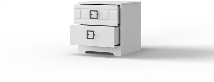 Модульная спальня "Римини" - Белый текстурный/Дуб полярный