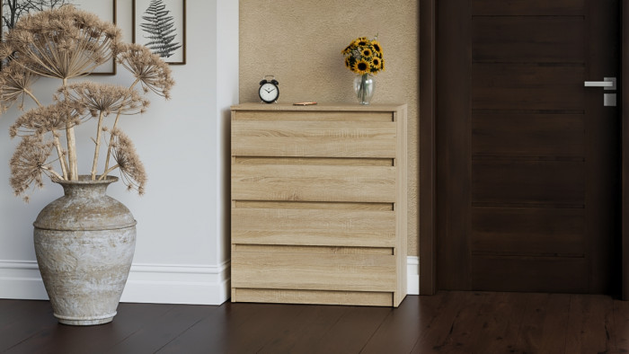 Мори Комод МК700.5, цвет дуб сонома, ШхГхВ 70,4х41х114 см.