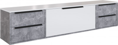 Малави Тумба для ТВ МТВ-1 ателье светлое/белый глянец