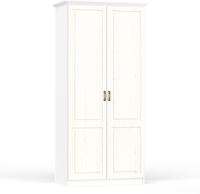 Ливерпуль Спальня № 4 Кровать 11.08ОСН + Шкаф 13.134 + карниз + Комод 10.103, цвет ясень ваниль/белый, сп. м. 1600х2000 мм., б/м, ортопед есть