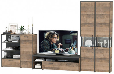 Трувор Гостиная 036, дуб гранж песочный/интра