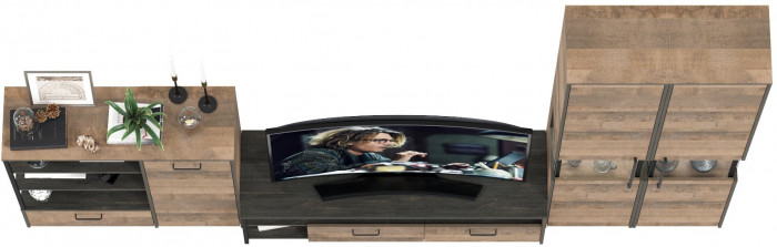 Трувор Гостиная 036, дуб гранж песочный/интра