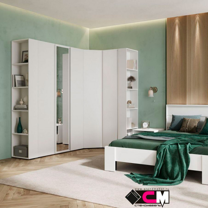 Хелен ШК 02 Шкаф 3х створчатый с зеркалом (1,200х2,100х0,460) белый/дуб крафт золото