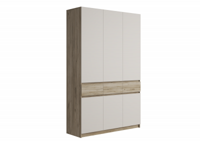 Шкаф Бостон ЛДСП ШК-002, крафт серый/кашемир