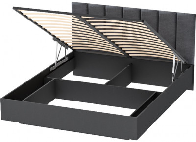 Кровать 1,4 арт.031-М1 (Полосы) Антрацит/Антрацит (ПМ)