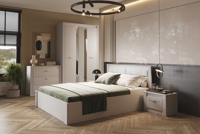 Шкаф трехстворчатый "Монако" ШК-38 кашемир/МФ03