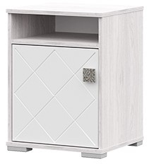 Тумба прикроватная Сальма ТБ 021 (438х582х398) анкор/белый глянец