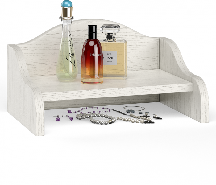 Ливерпуль Спальня № 5 Кровать 11.08ОСН + Тумба 08.146 + Полка 10.117 + Комод 10.103 + Полка 10.118, ясень ваниль/белый, 1600х2000 мм., б/м, орт. есть