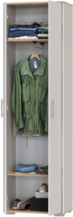 Прихожая 2-3430дкз/к.с Домино - Шкаф для одежды, дуб крафт золотой/кашемир серый