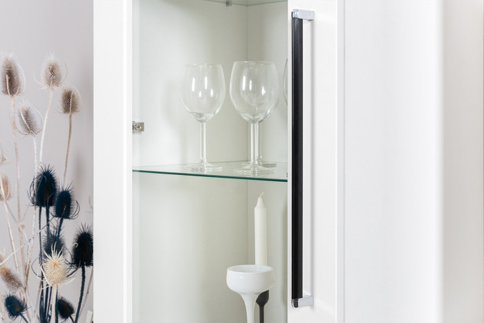 Валенсия Гостиная № 068, ЛДСП белый шагрень/МДФ белый шагрень