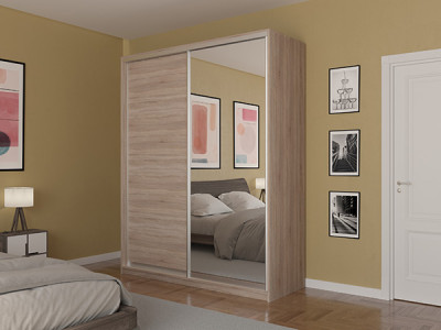 Шкаф-купе Лаурус 2 Сонома Светлый 120х58х220 см