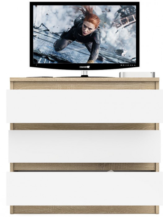 Мори Комод МК800.1, дуб сонома/белый