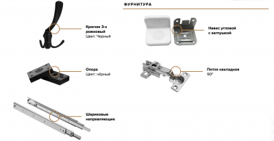 Норд Прихожая, композиция №2, Белый глянец/Белый